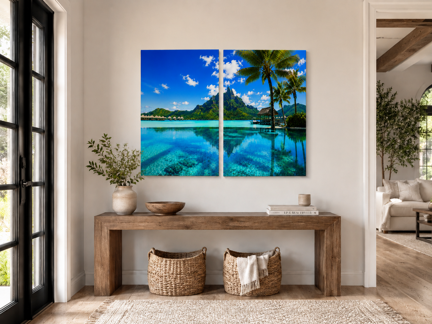 Tropical Escapes - Bora Bora 2-Panel Canvas Wall Art
