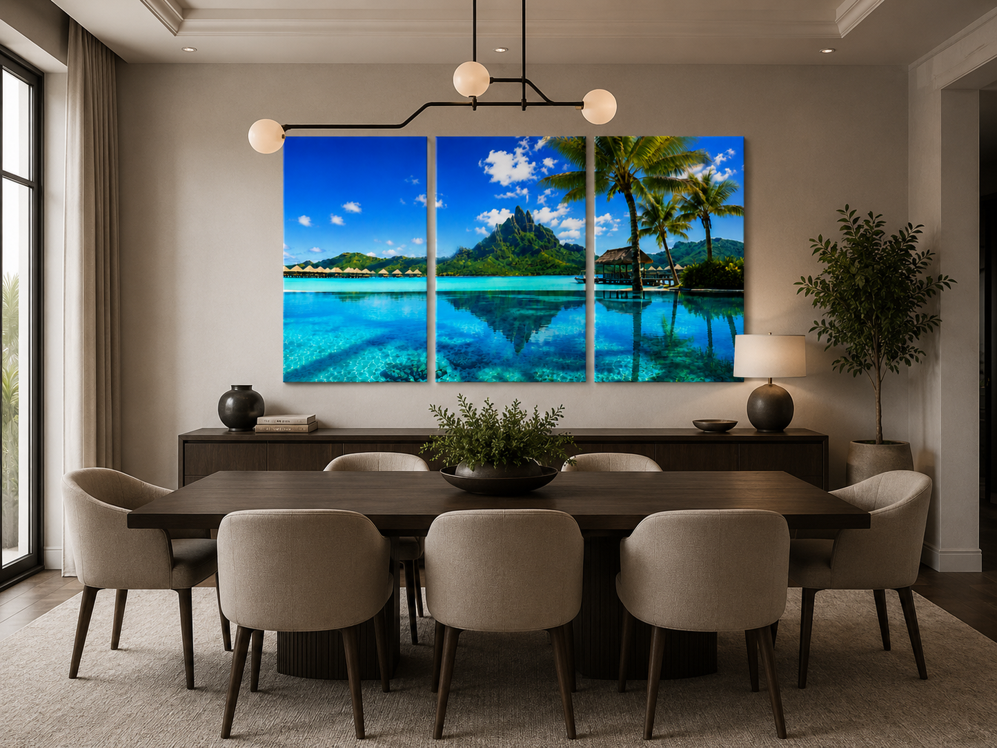 Tropical Escapes - Bora Bora 3-Panel Canvas Wall Art