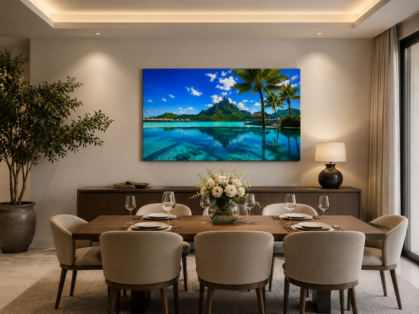 Tropical Escapes - Bora Bora Single Panel Canvas Wall Art