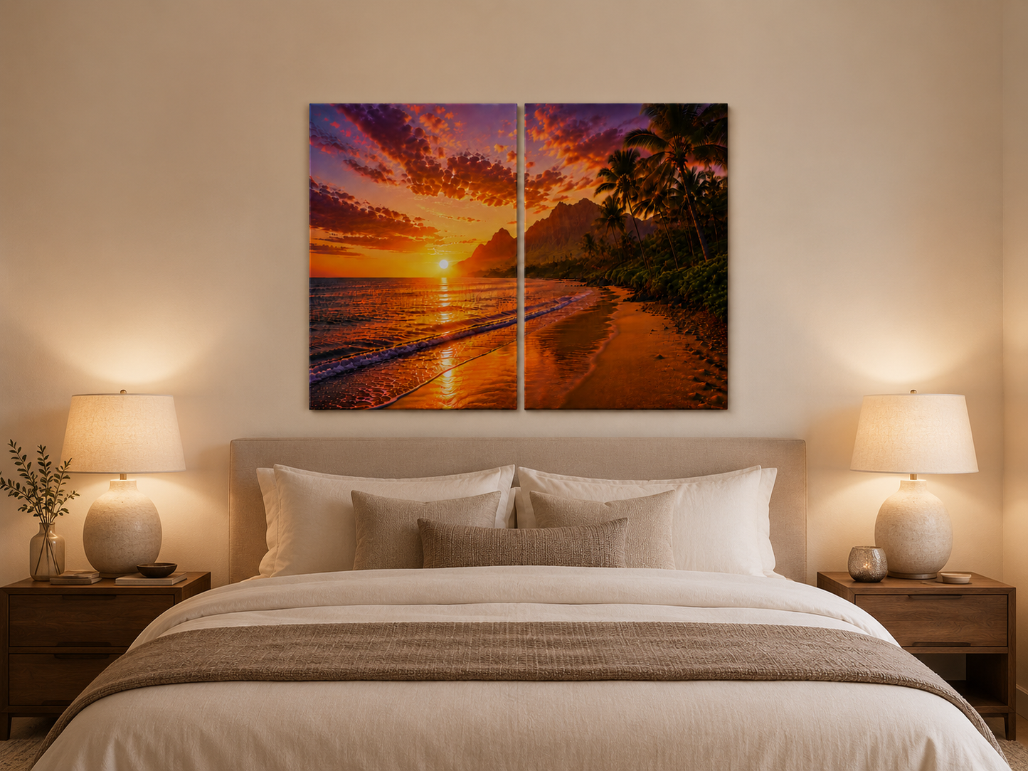 Tropical Escapes - Hawaii 2-Panel Canvas Wall Art