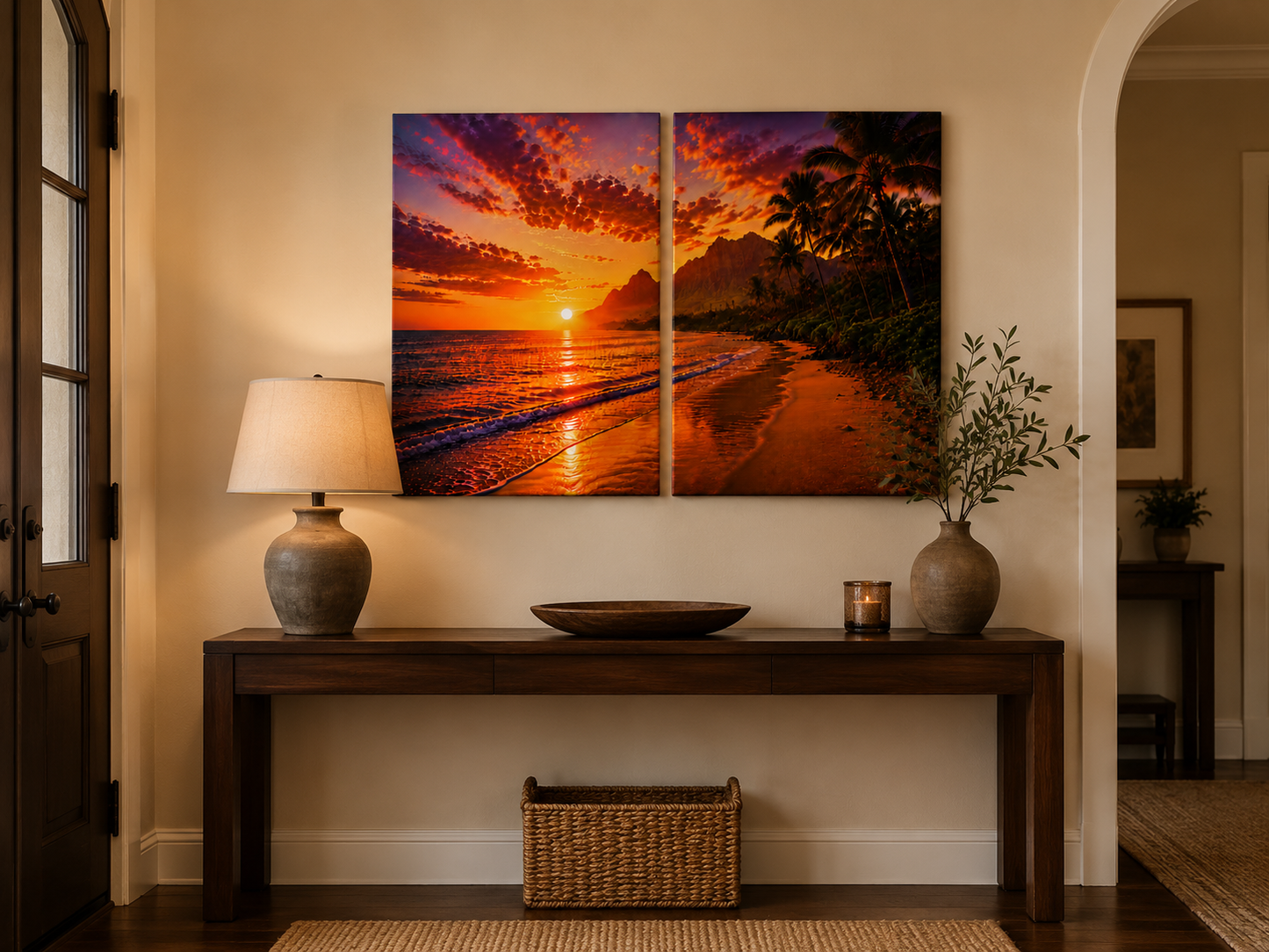 Tropical Escapes - Hawaii 2-Panel Canvas Wall Art