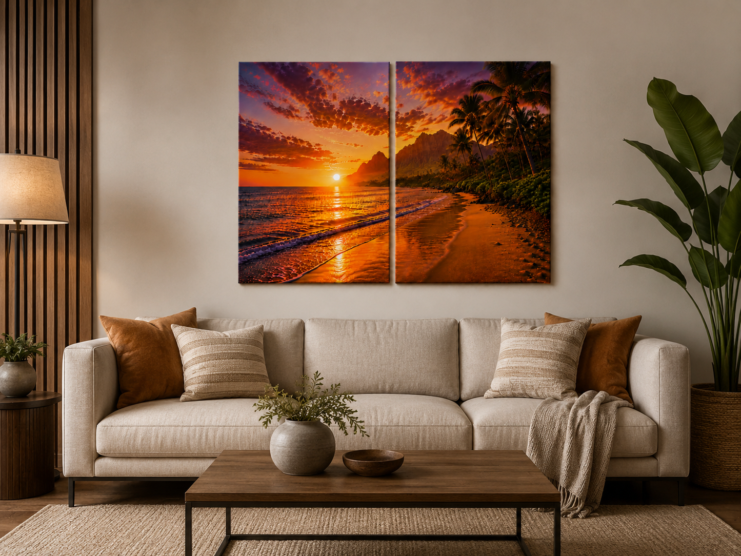 Tropical Escapes - Hawaii 2-Panel Canvas Wall Art