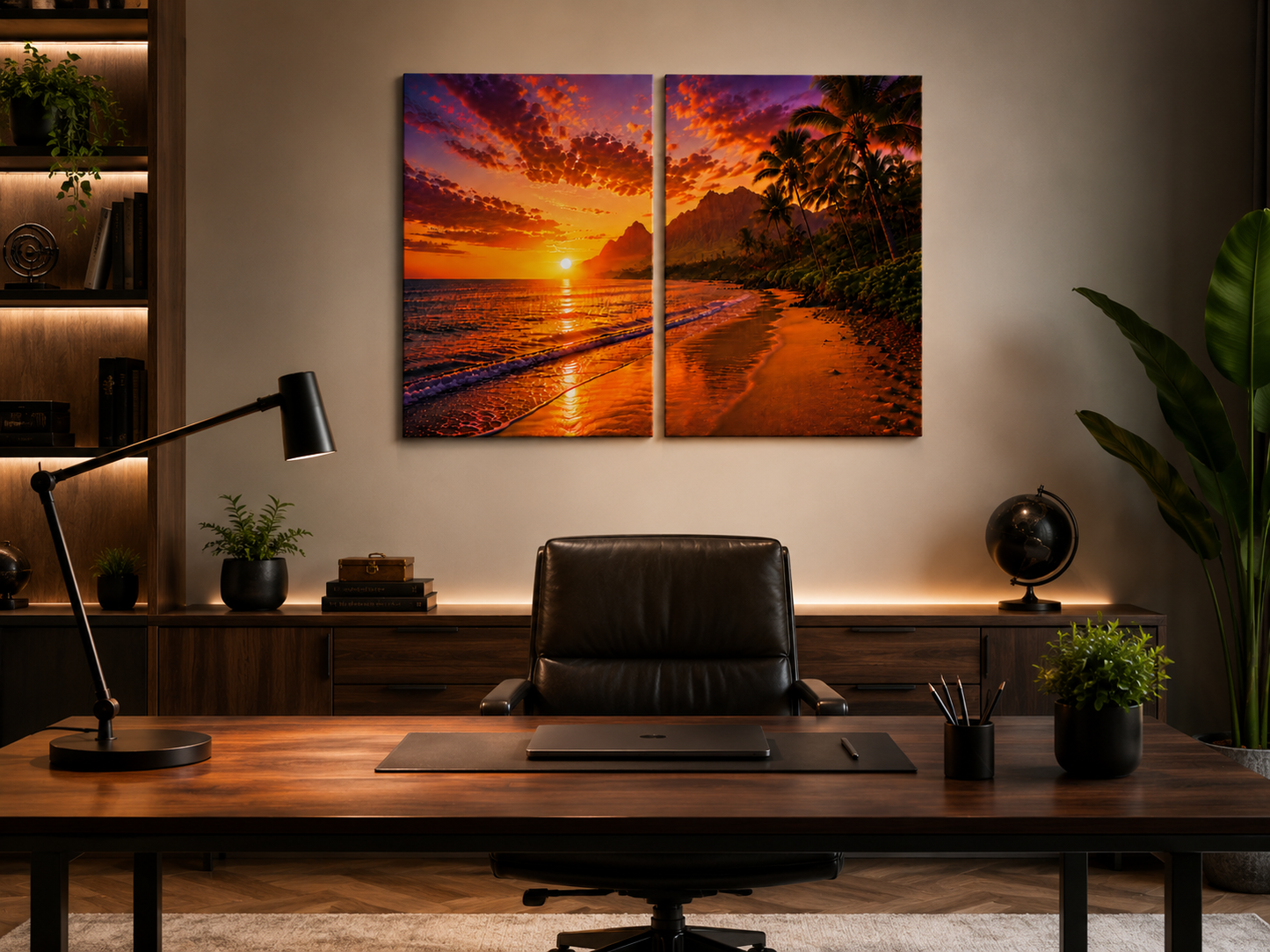 Tropical Escapes - Hawaii 2-Panel Canvas Wall Art