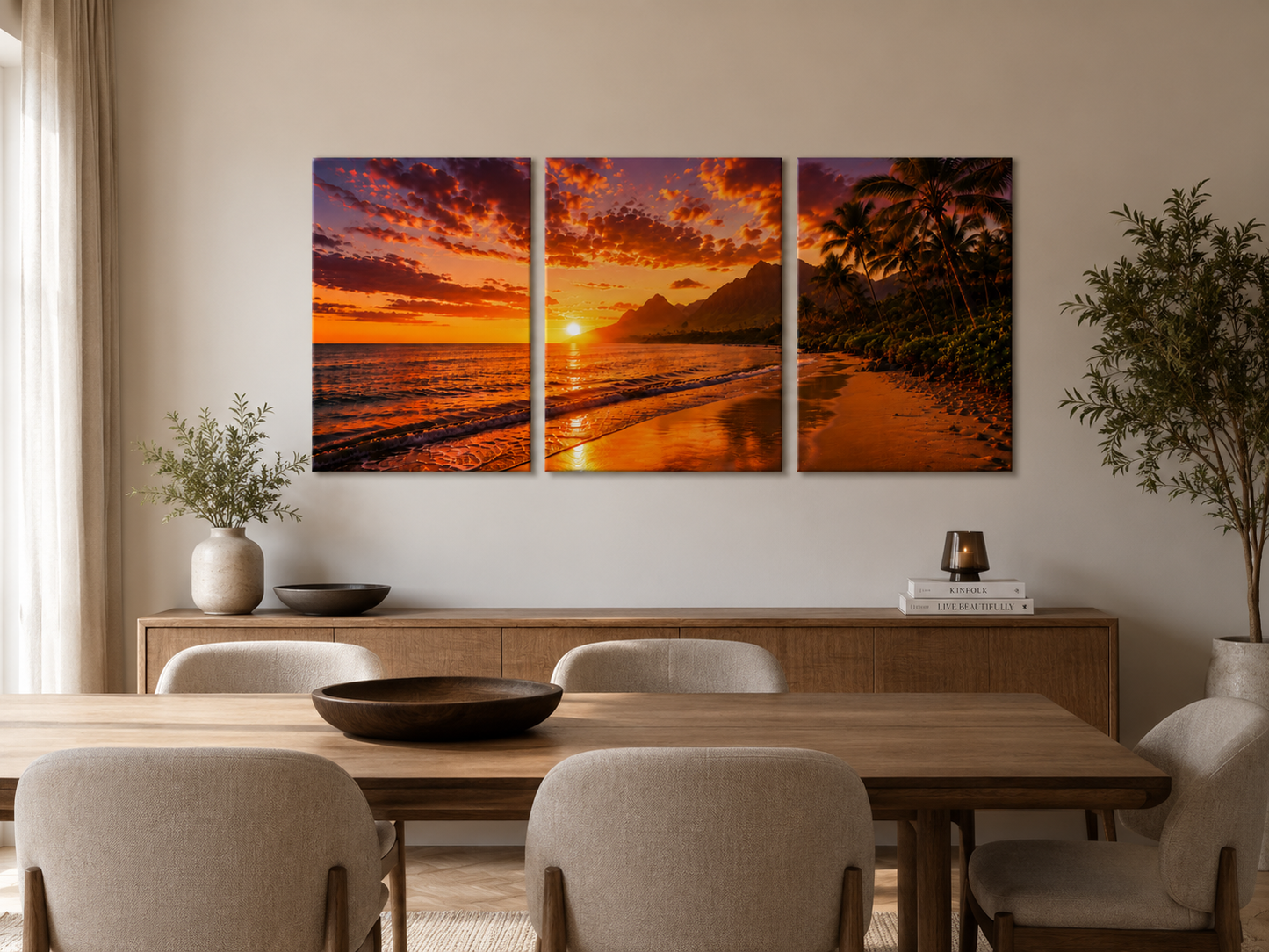 Tropical Escapes - Hawaii 3-Panel Canvas Wall Art
