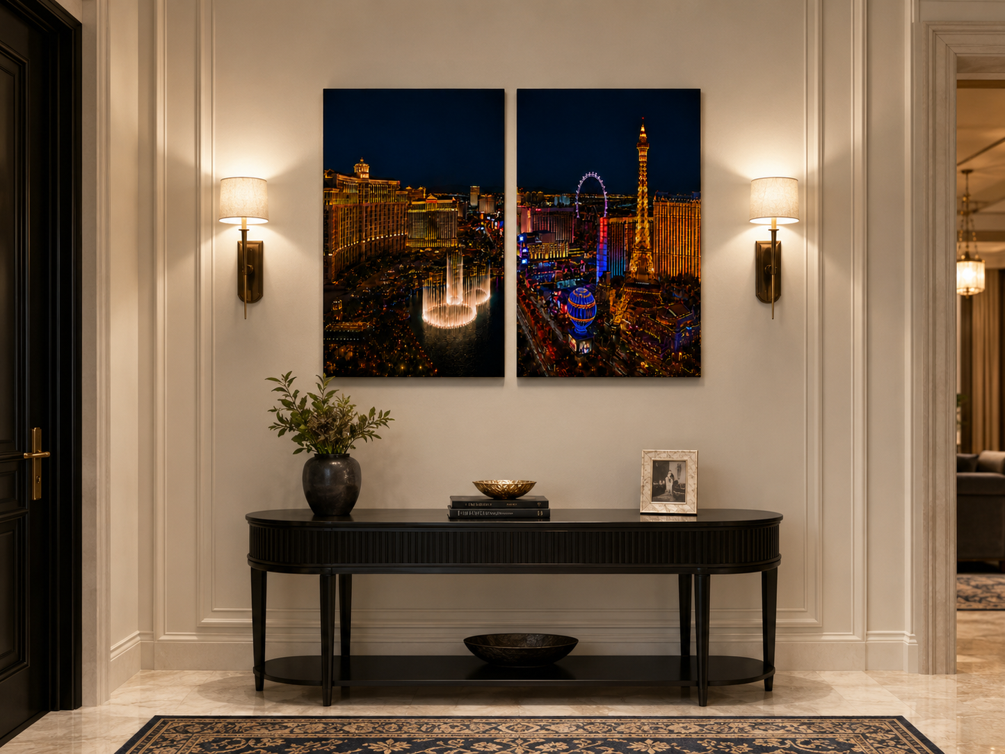 Iconic Skylines - Las Vegas 2-Panel Canvas Wall Art