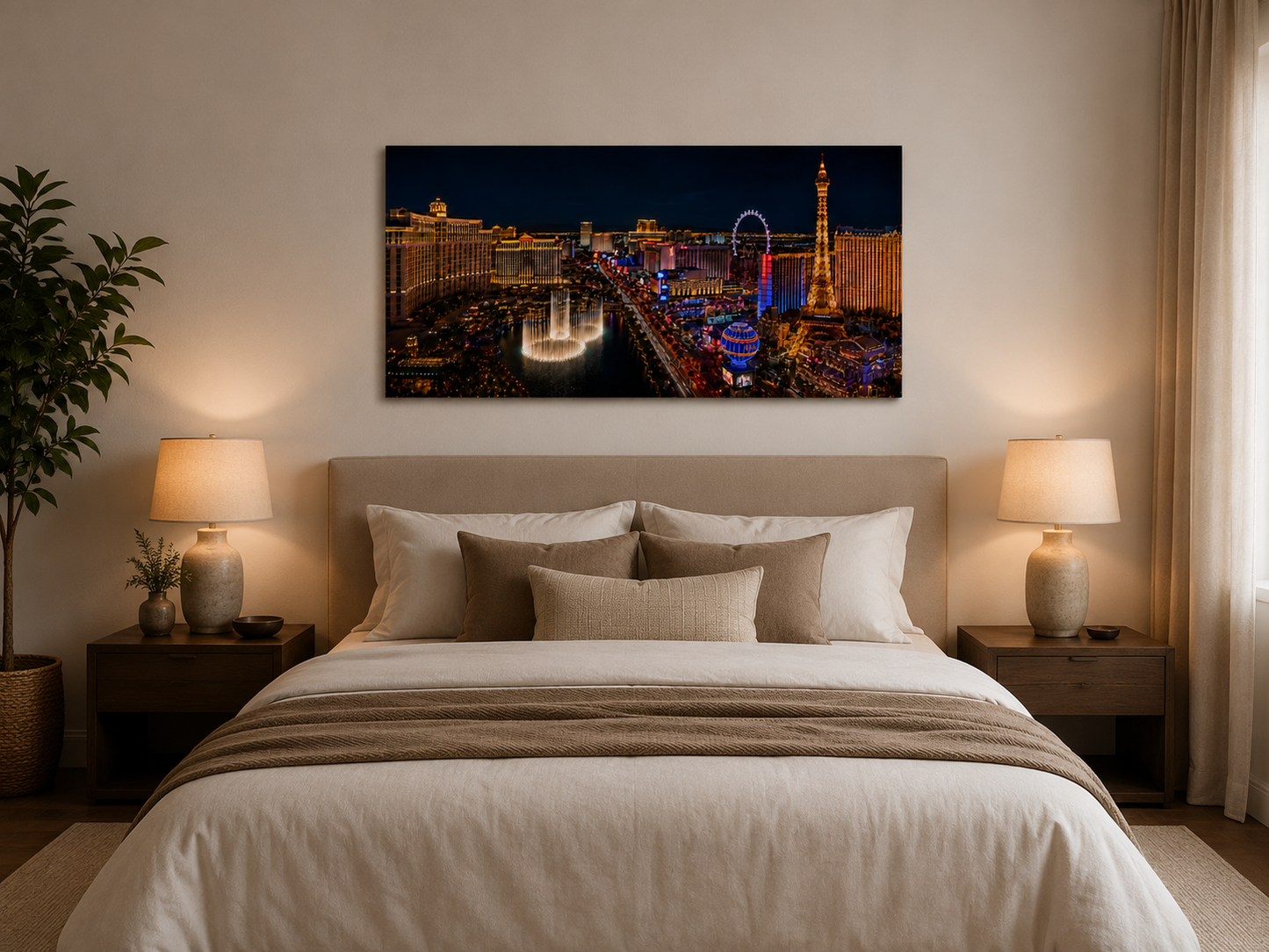 Iconic Skylines - Las Vegas Single Panel Canvas Wall Art