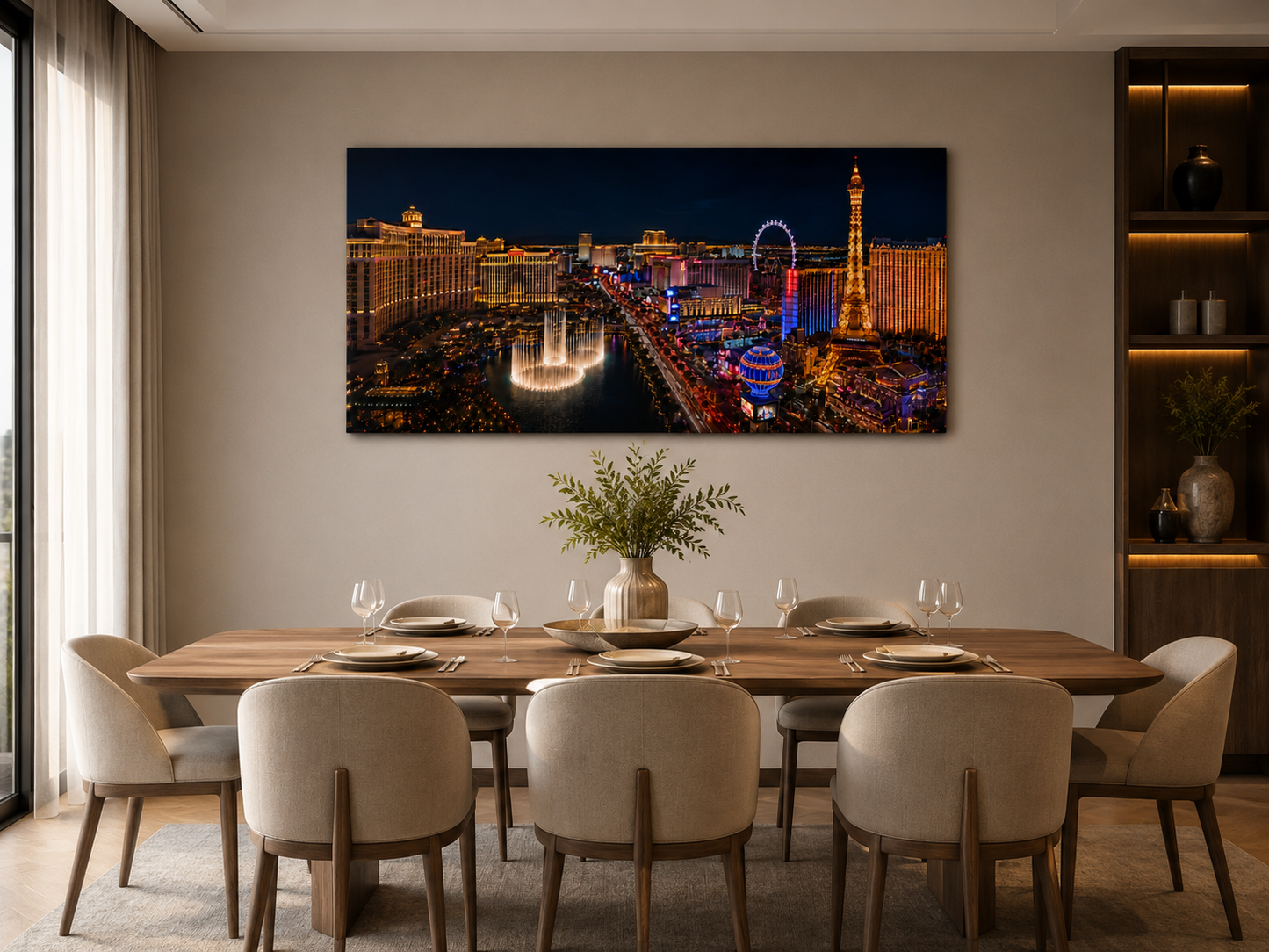 Iconic Skylines - Las Vegas Single Panel Canvas Wall Art
