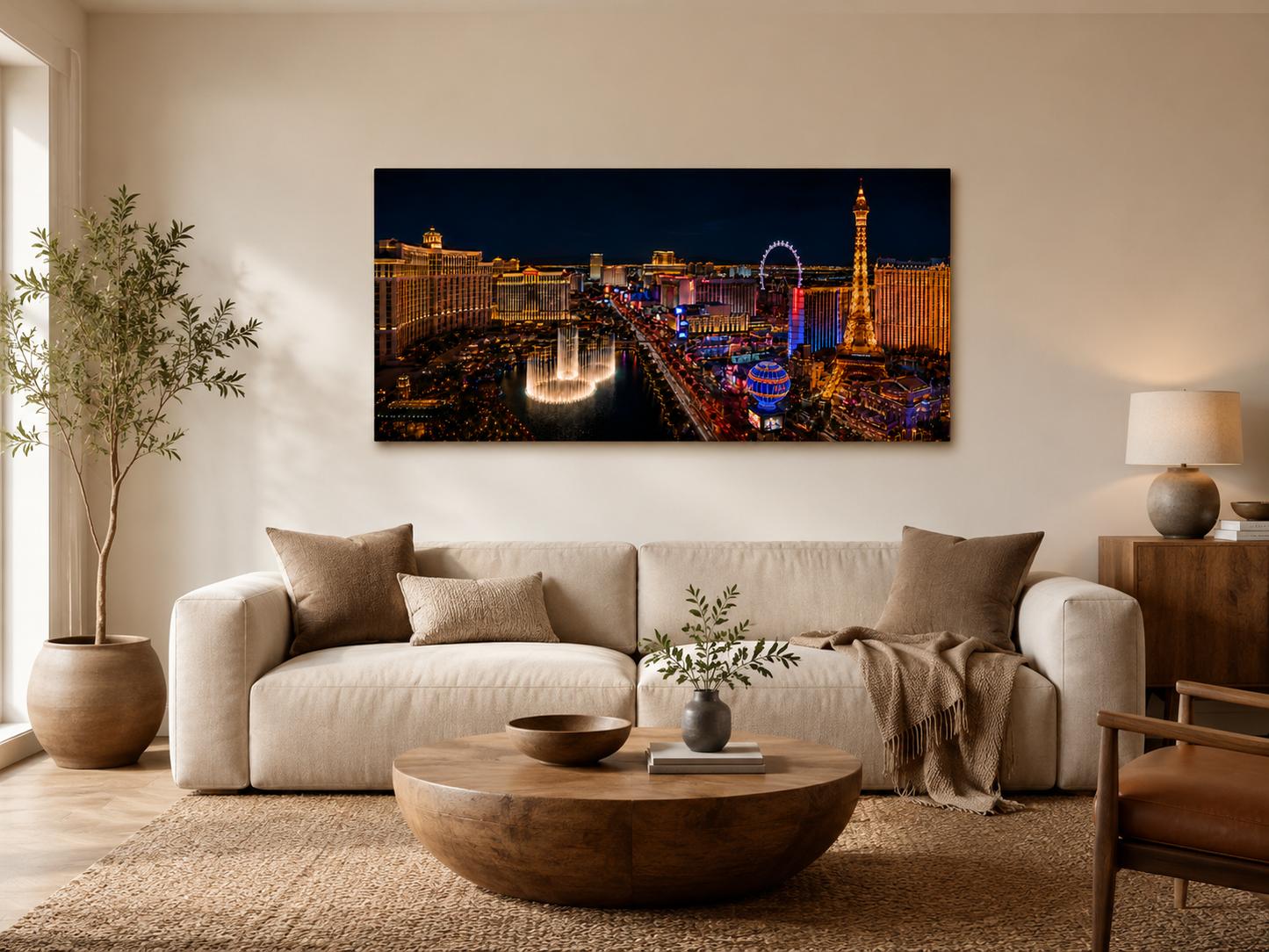 Iconic Skylines - Las Vegas Single Panel Canvas Wall Art