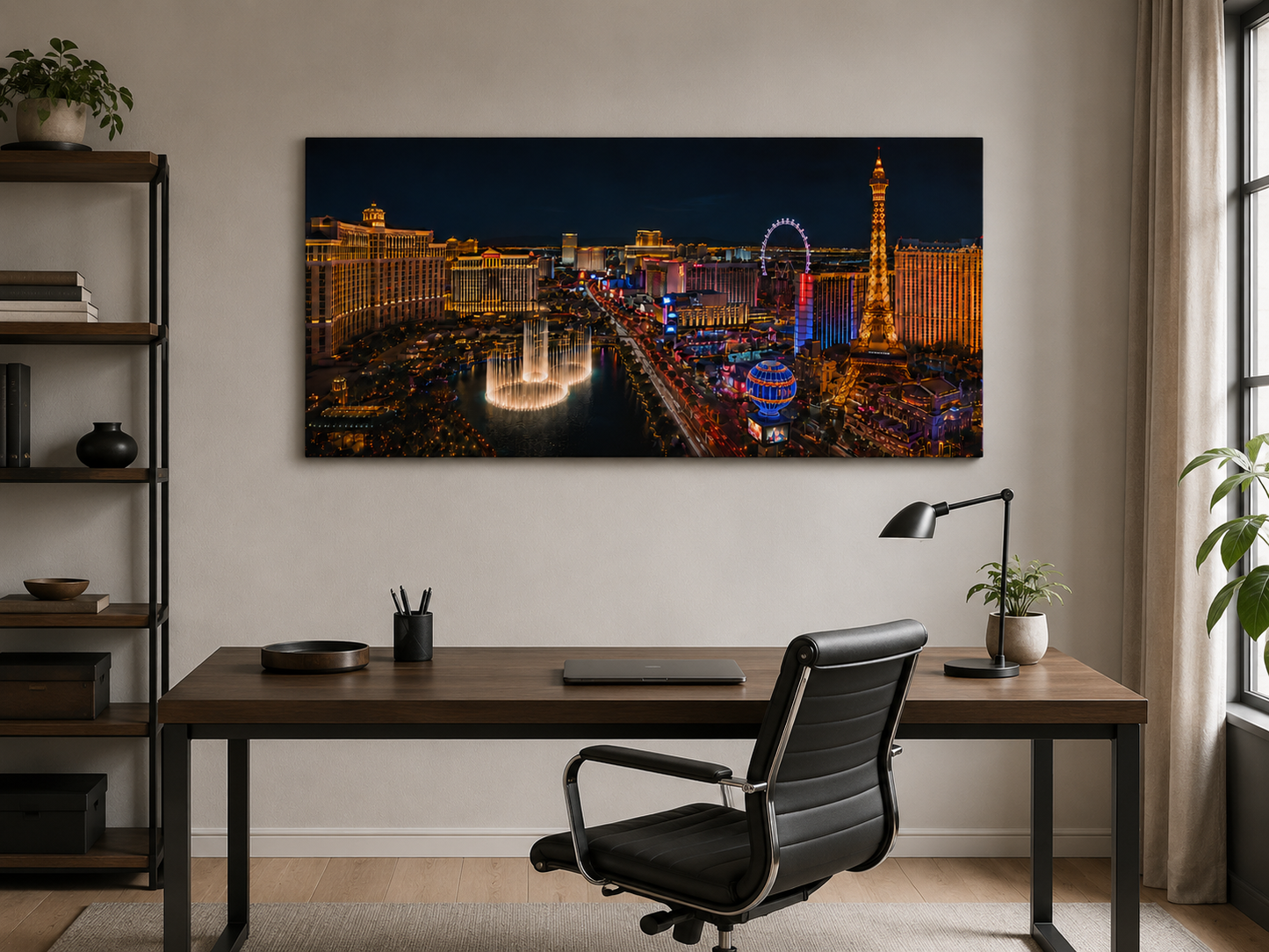 Iconic Skylines - Las Vegas Single Panel Canvas Wall Art