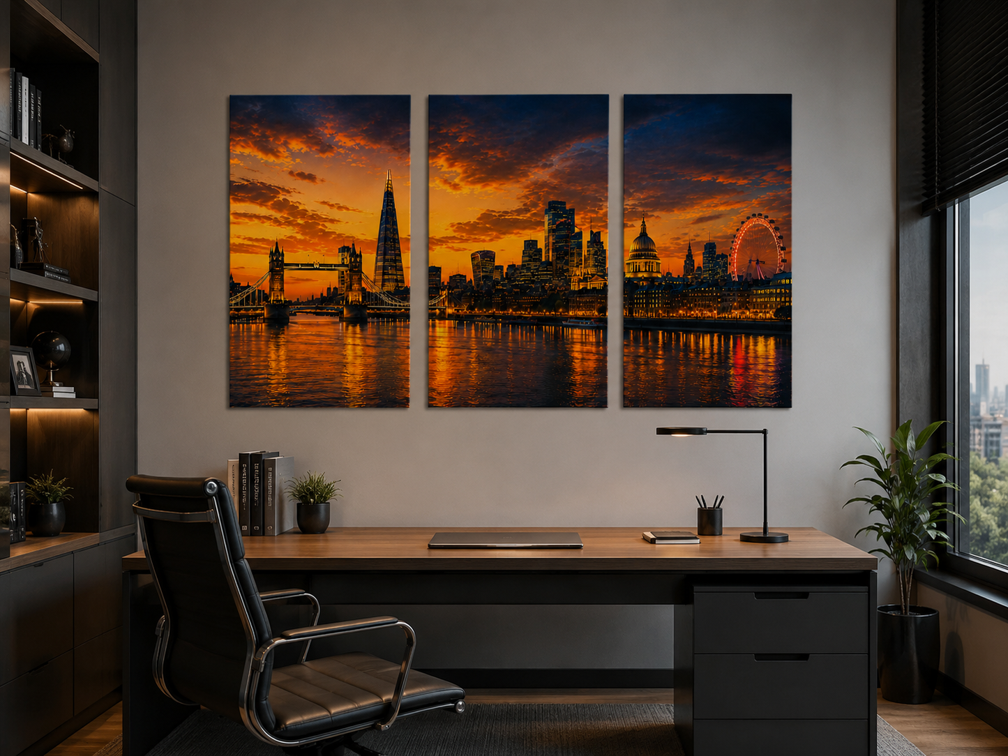 Iconic Skylines - London 3-Panel Canvas Wall Art