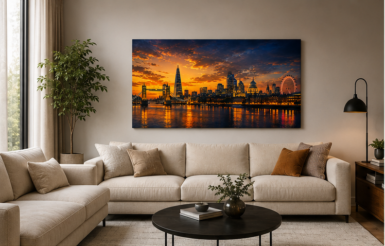 Iconic Skylines - London Single Panel Canvas Wall Art