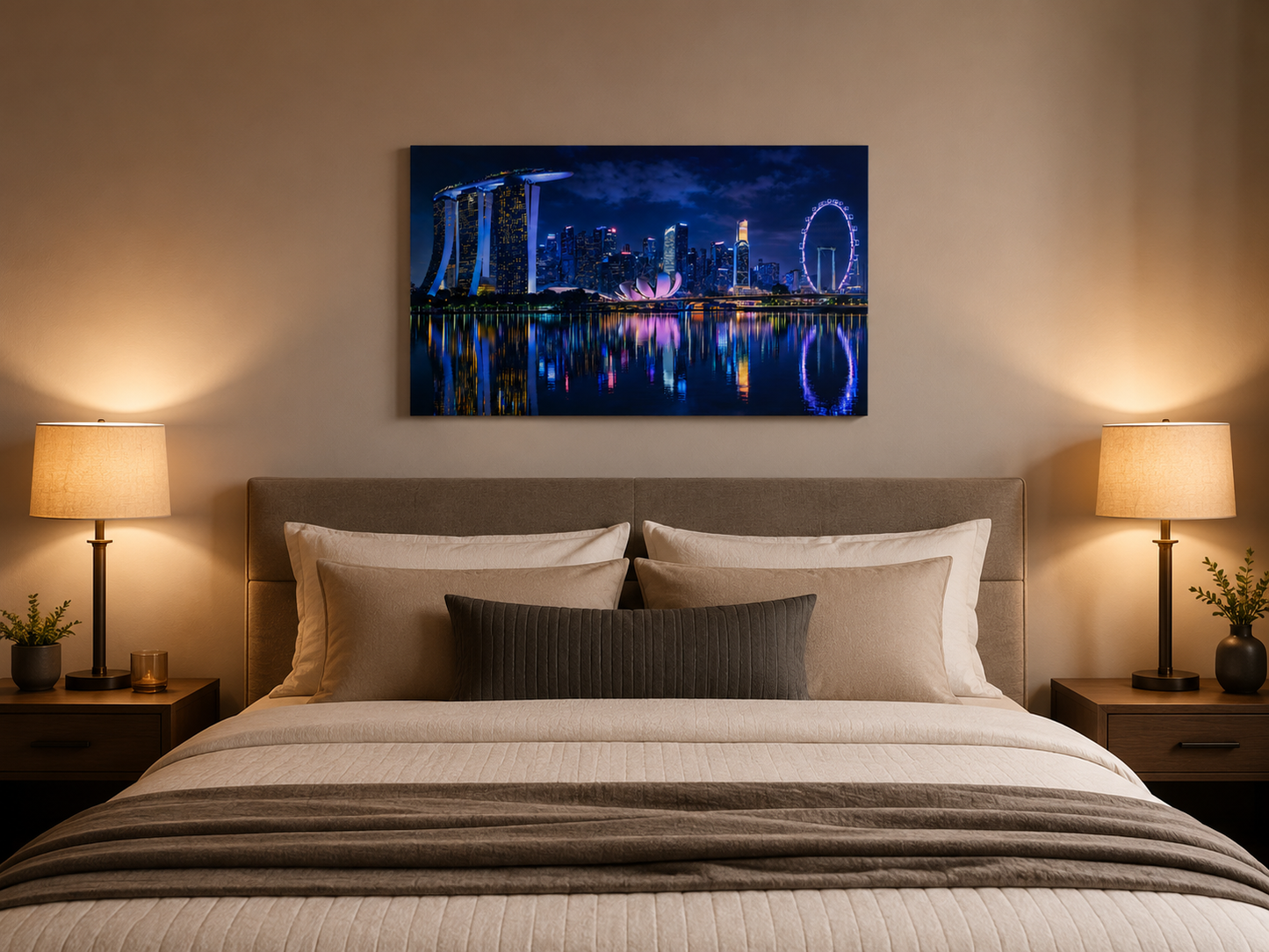 Iconic Skylines - Singapore Single Panel Canvas Wall Art