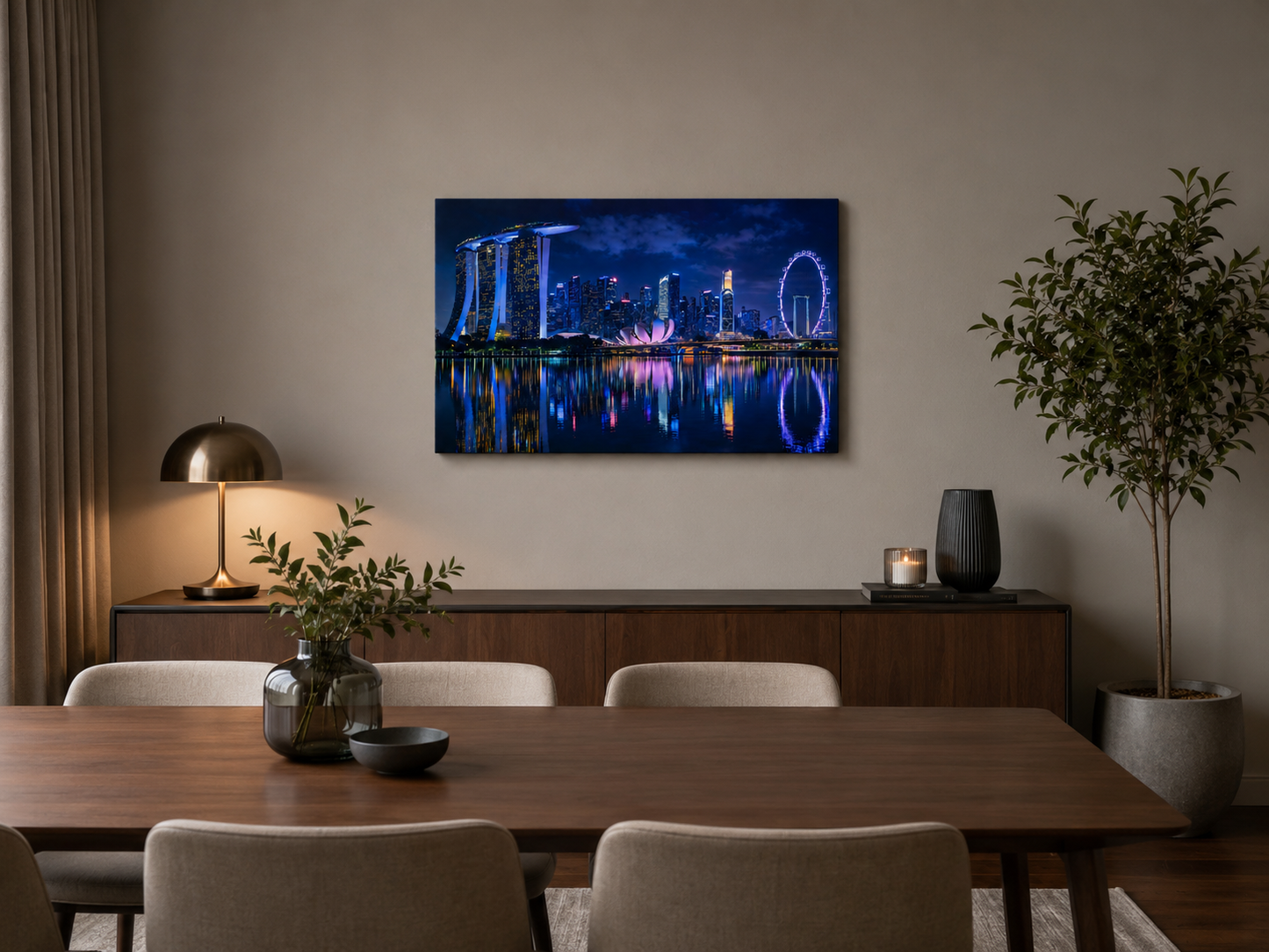 Iconic Skylines - Singapore Single Panel Canvas Wall Art