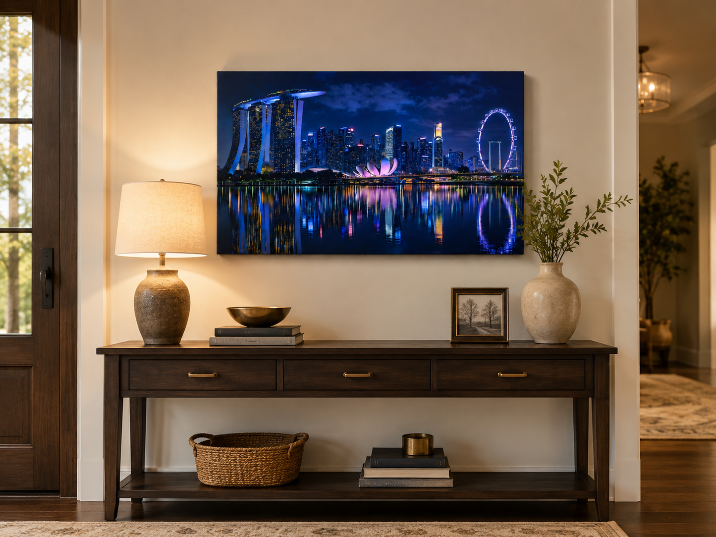 Iconic Skylines - Singapore Single Panel Canvas Wall Art