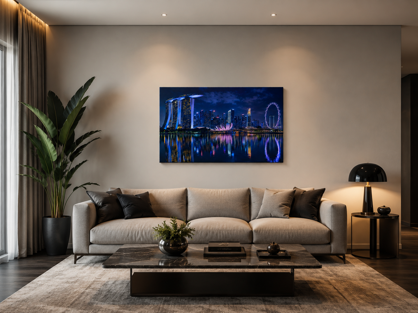 Iconic Skylines - Singapore Single Panel Canvas Wall Art